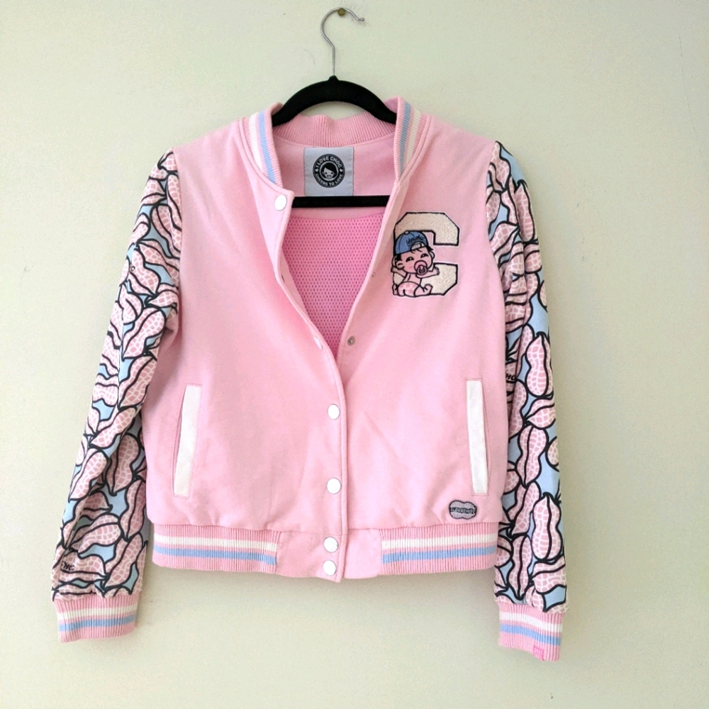 Kawaii I Love Choc Letterman Jacket